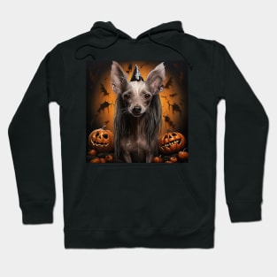 Chinese Crested Dog Halloween Hoodie